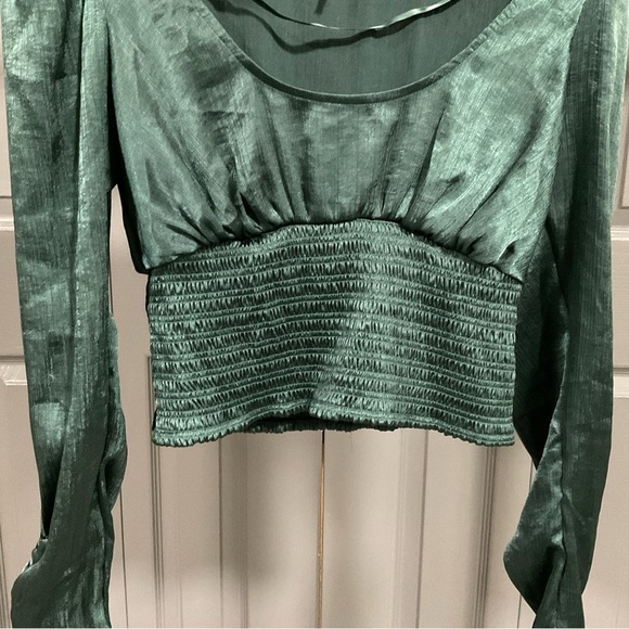 Free People Santiago Top Size XS Emerald Green - Picture 6 of 12